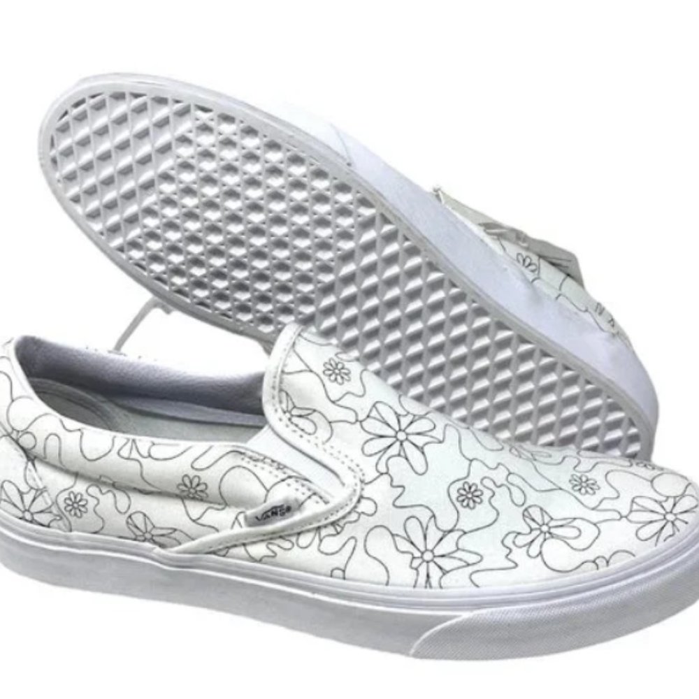Vans Classic Slip ON Camo Daisy SB Casual White Shoes Men's Size VN0A33TB9HZ - Picture 4 of 10